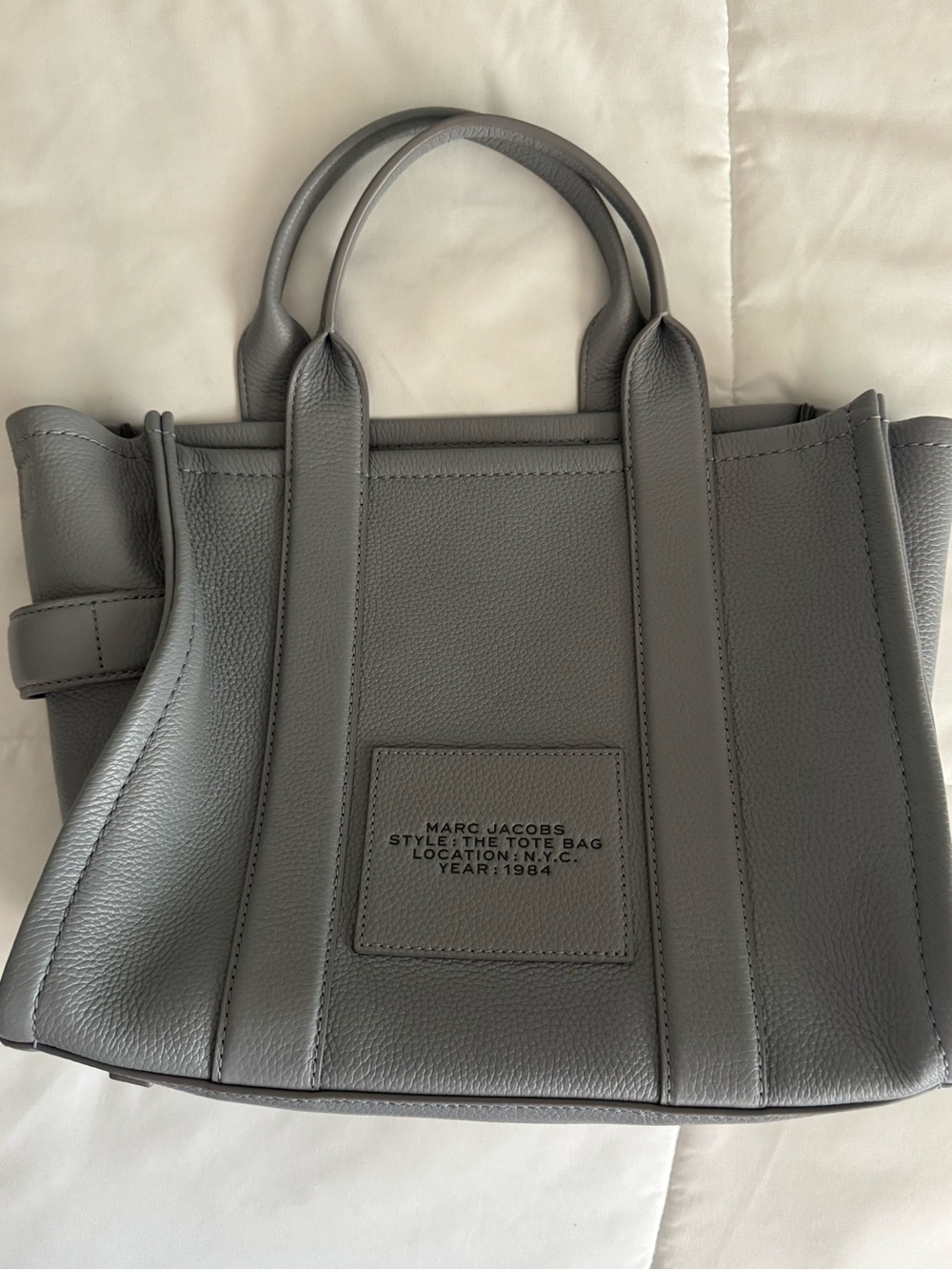 Marc Jacobs Gray Pebble Leather Tote